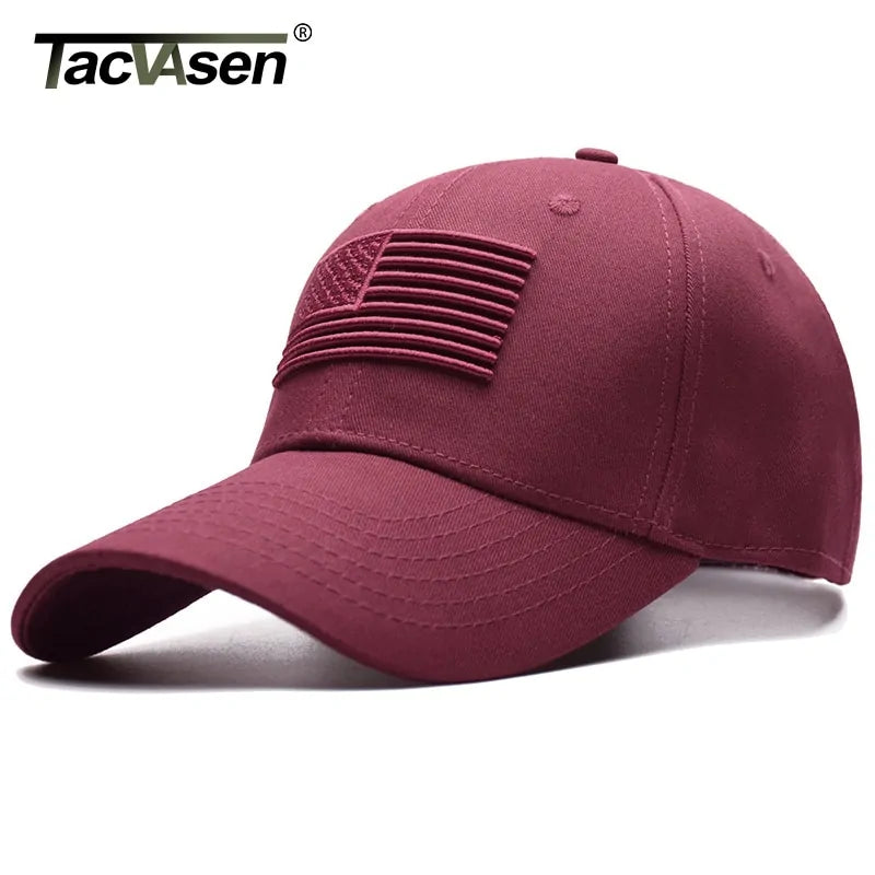 Tacvasen USA Flag Snapback Hat