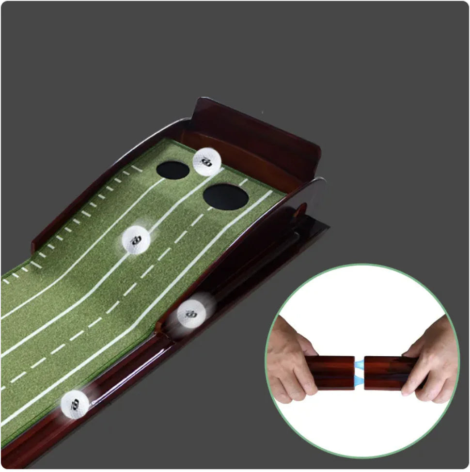 Velvet Mahogany Indoor Golf Putting Trainer